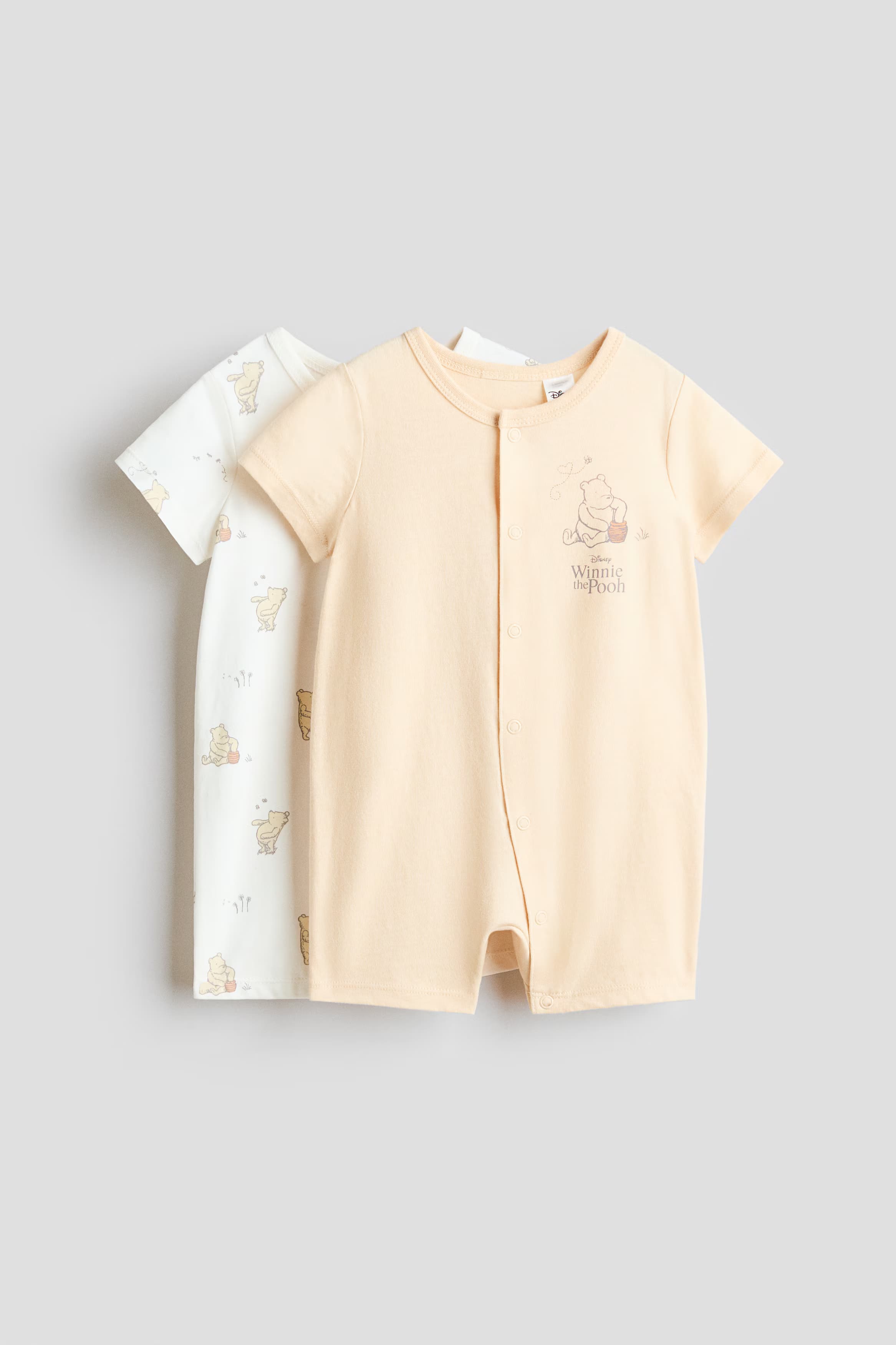 2-pack printed cotton sleepsuits